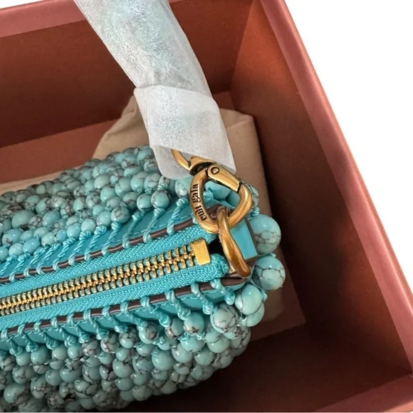 Cult Gaia Mercier Mini Shoulder Bag Turquoise New in Box - Picture 6 of 7